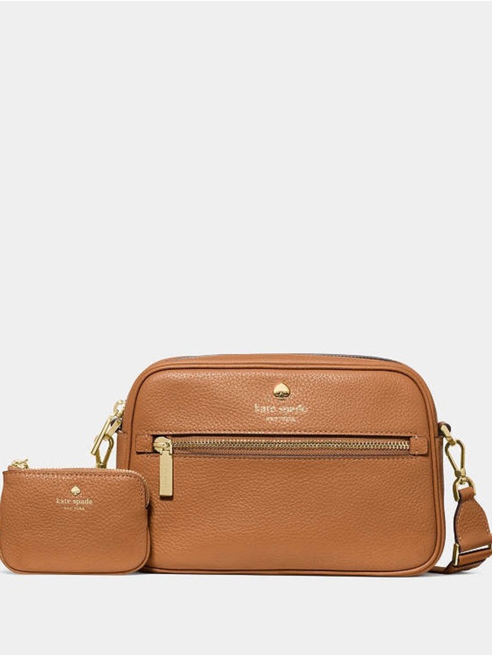 Kate Spade Emma Pebbled Leather Camera Crossbody Bag Bungalow